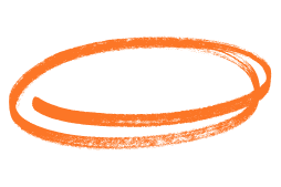 Orange highlight circle