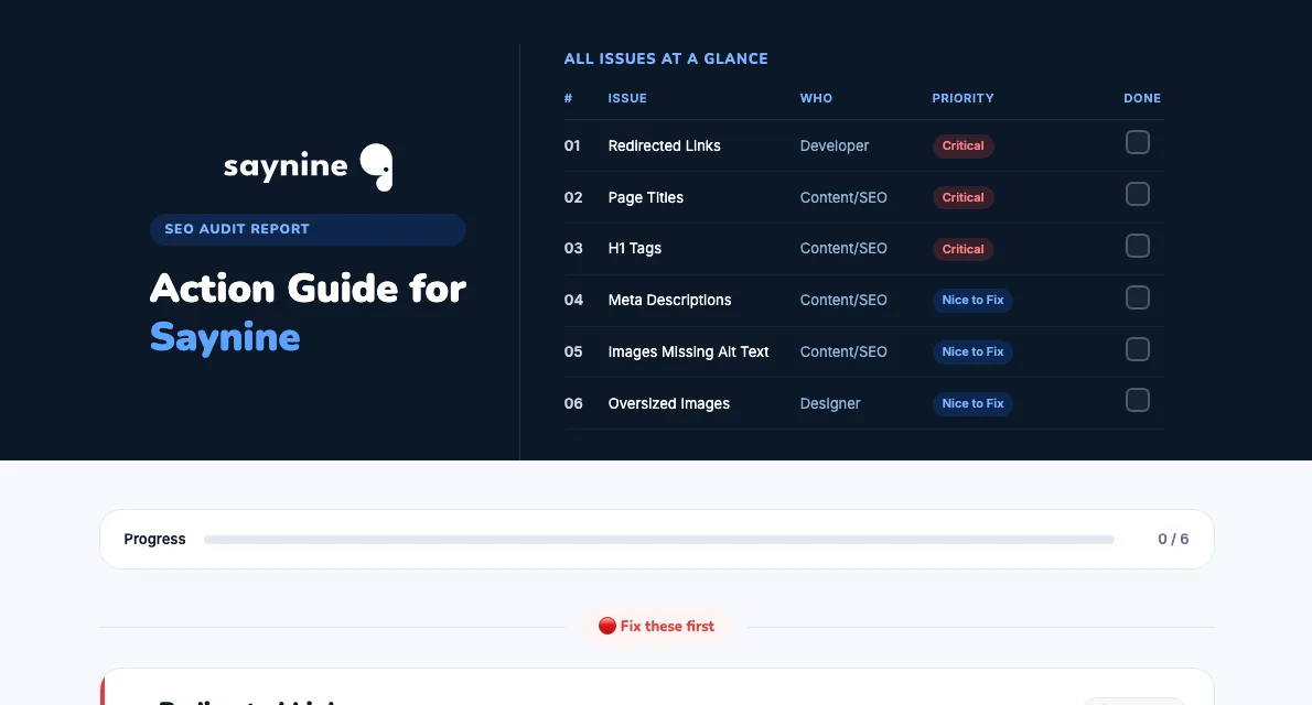 SEO audit preview