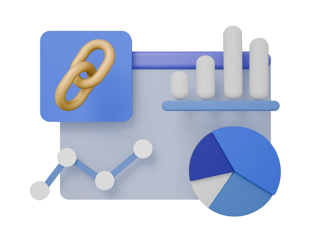 Backlinks going out from a website on a monitor to show the backlink profile.
