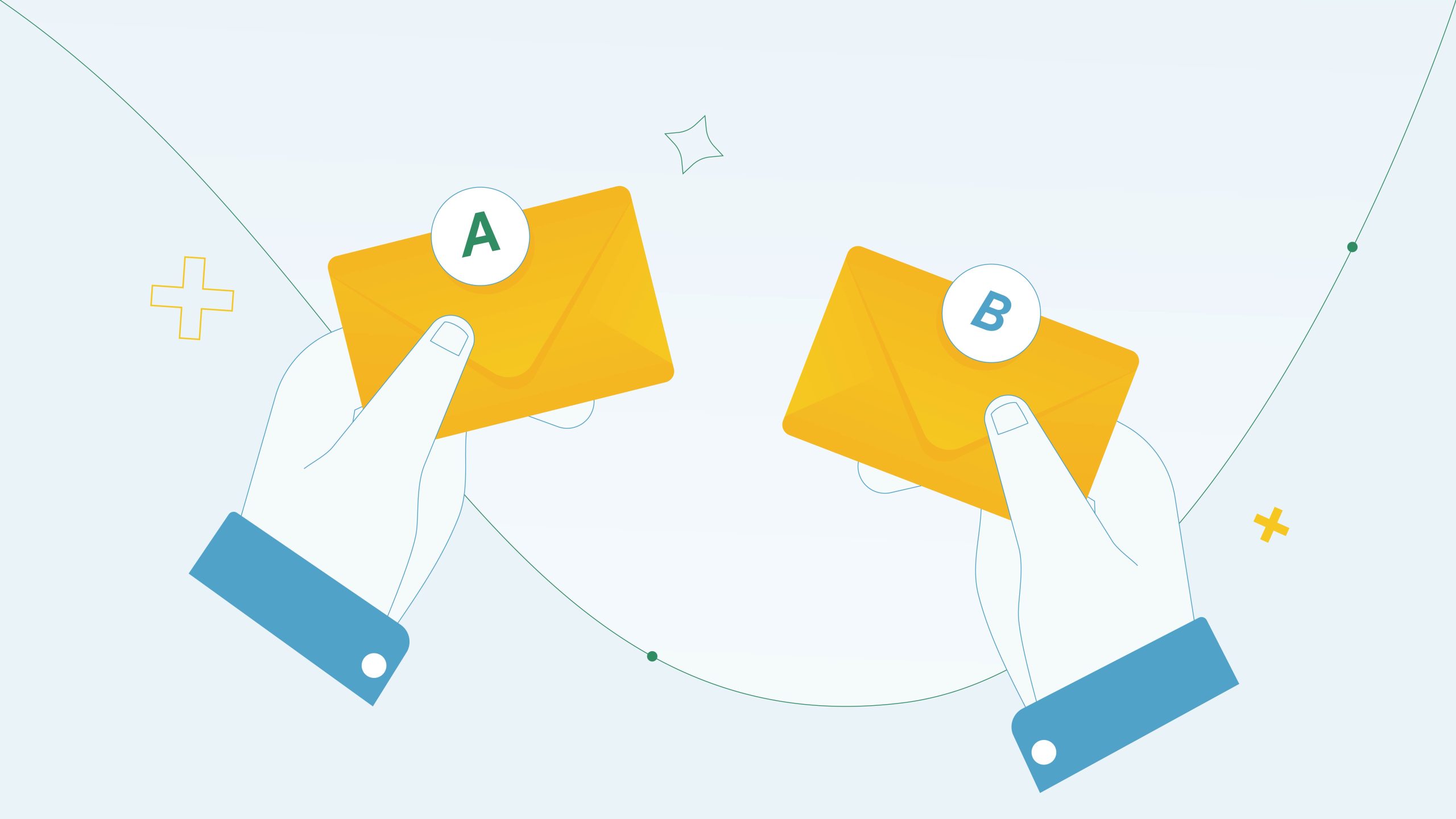 A/B testing when sending cold emails.
