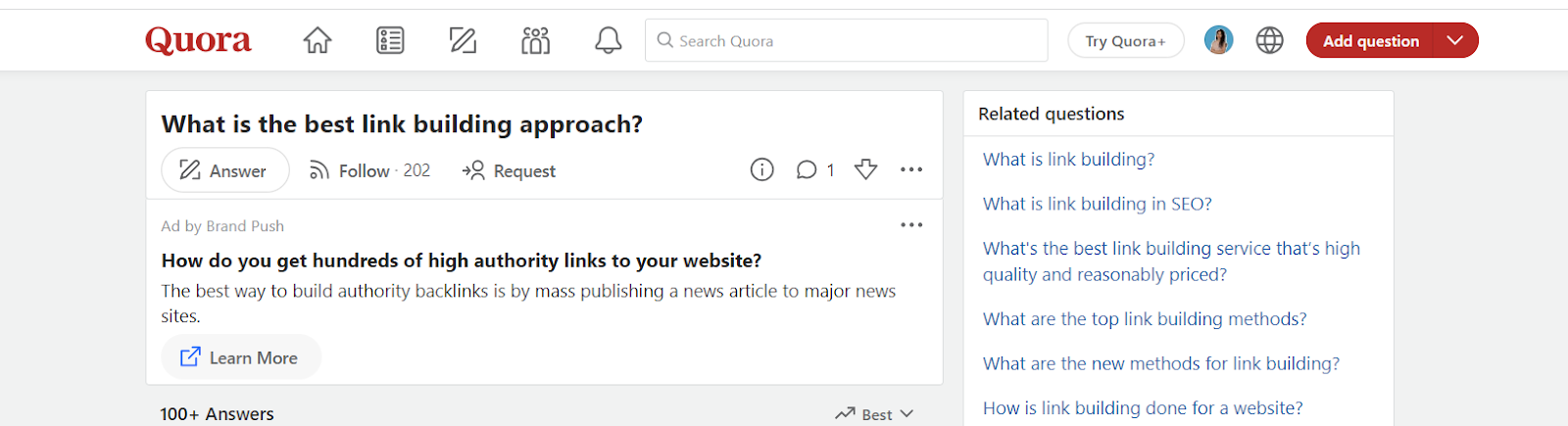 using Quora to find new content ideas for your blog.