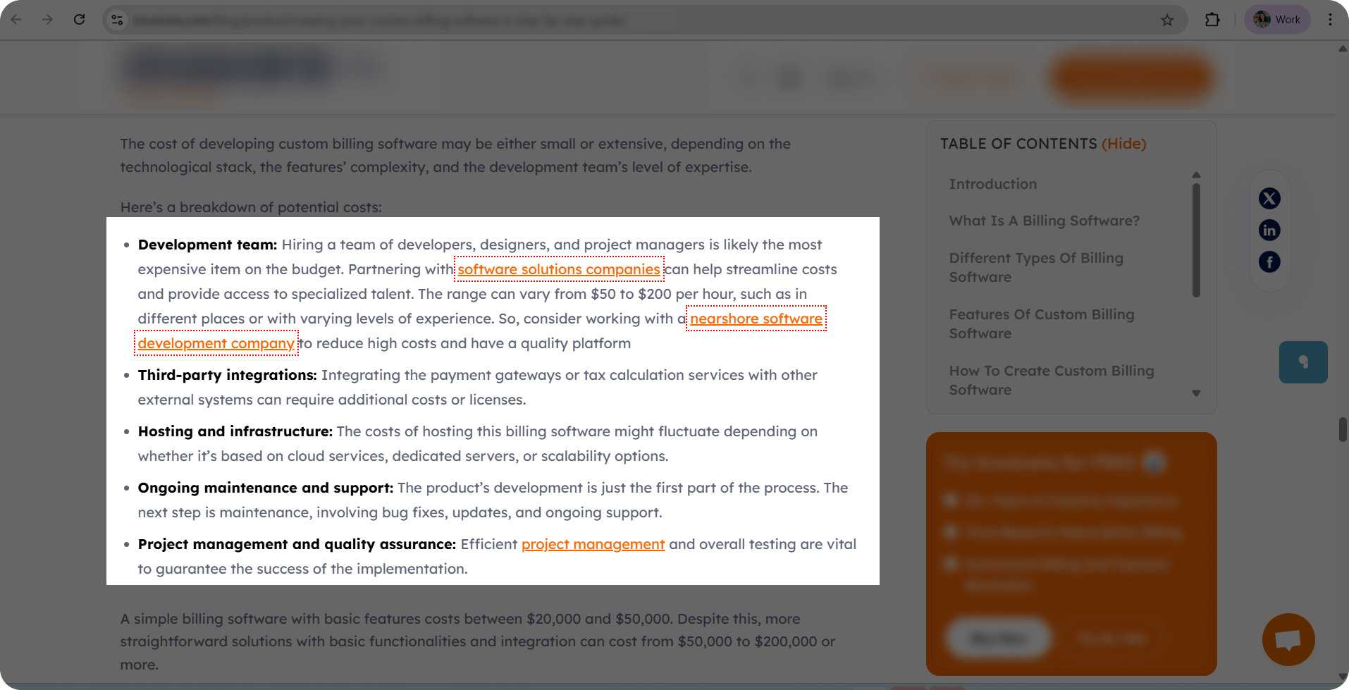 A screenshot of the NoFollow SEO Chrome extension highlighting nofollow links.