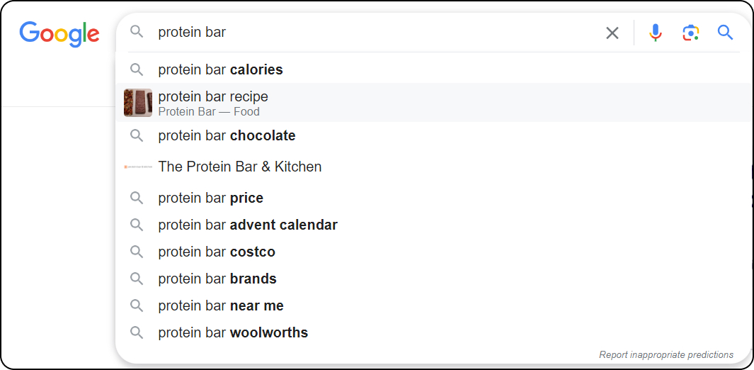 Using Google Suggest to find keywords.