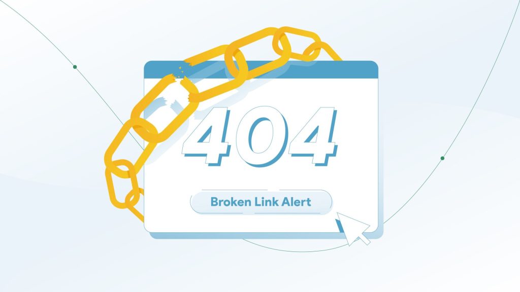 Broken 404 pages illustration