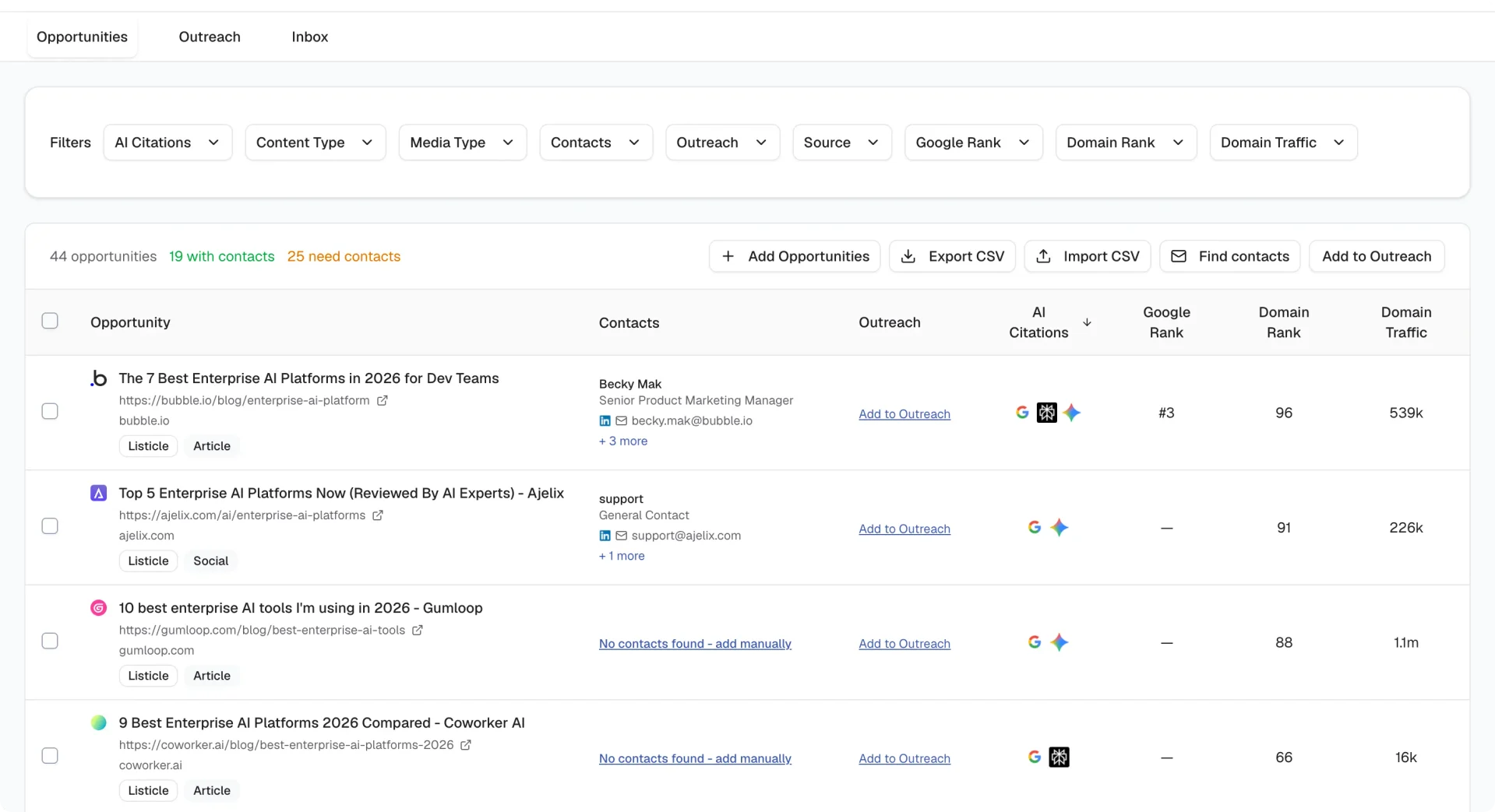 Панель управления ListBrew