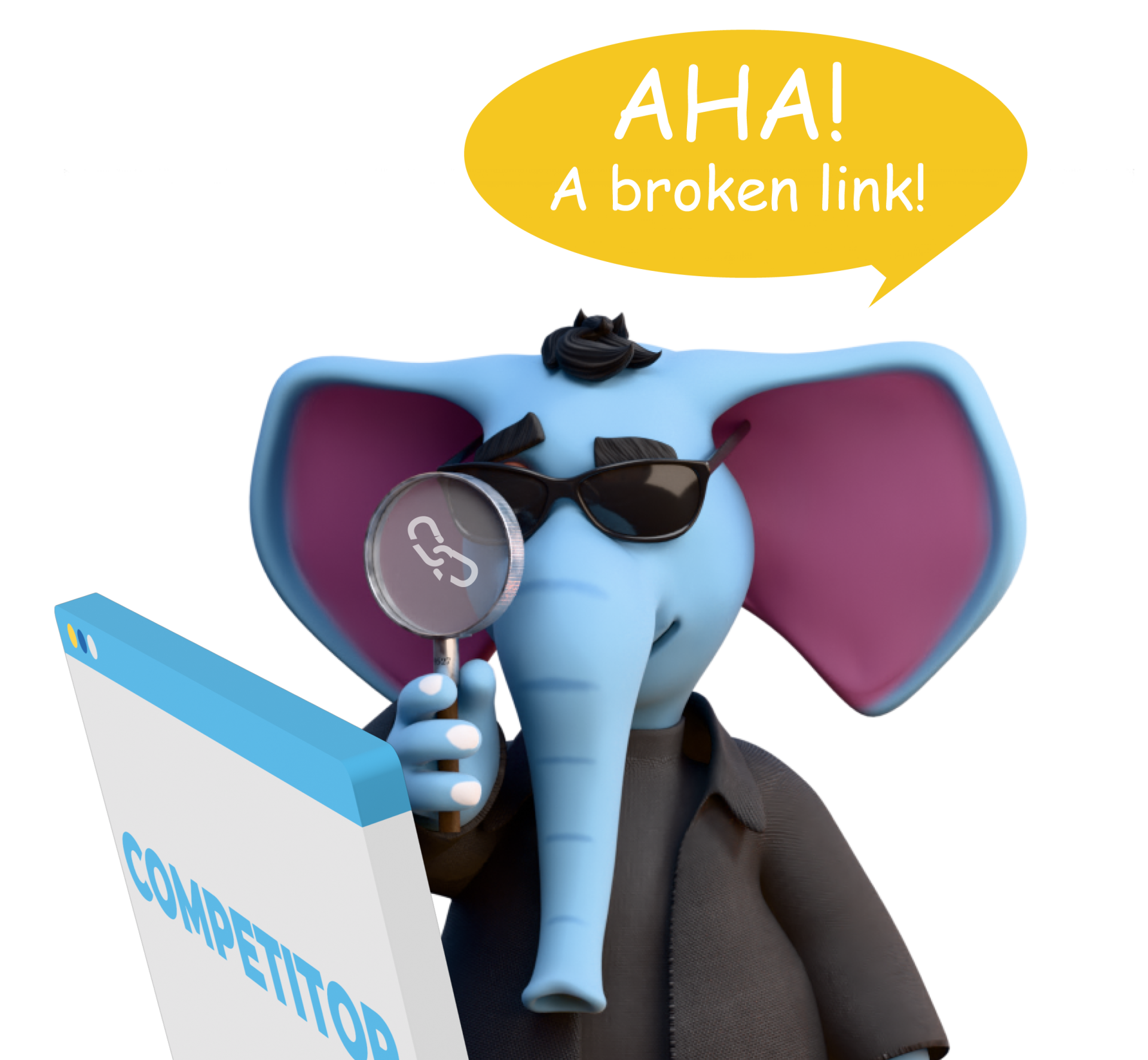 Ninty looking through competitor sites to find broken link opportunities.