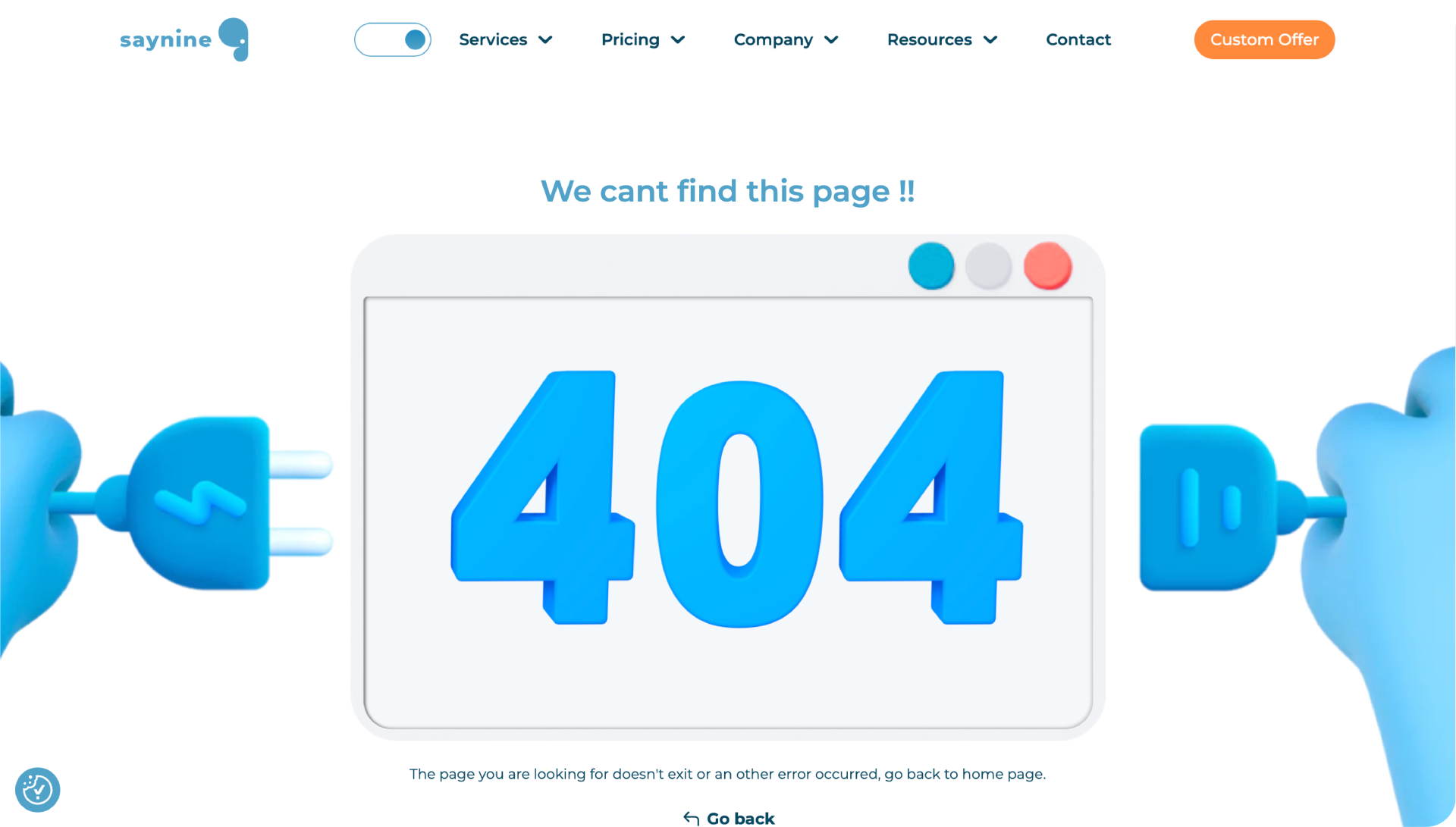 404 page not found error screenshot