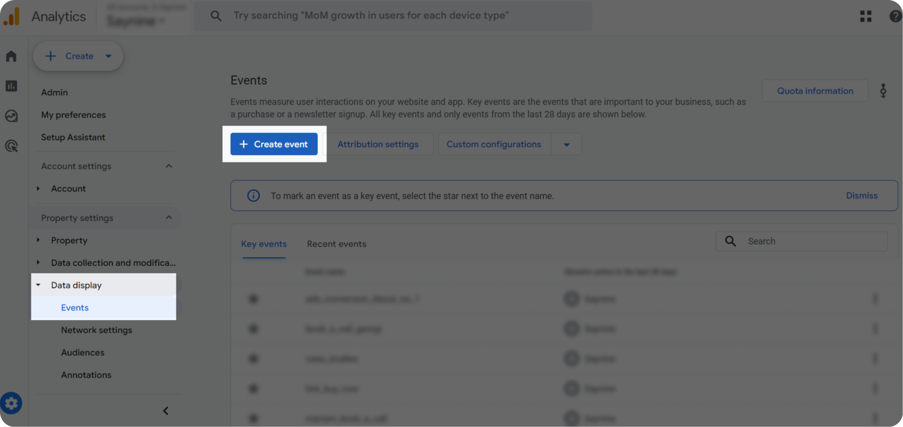 Creating events in Google Analytics 4