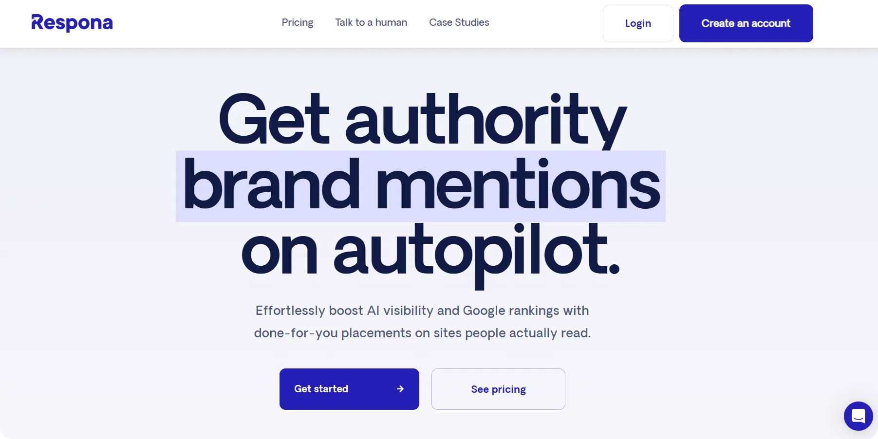 Respona homepage screenshot