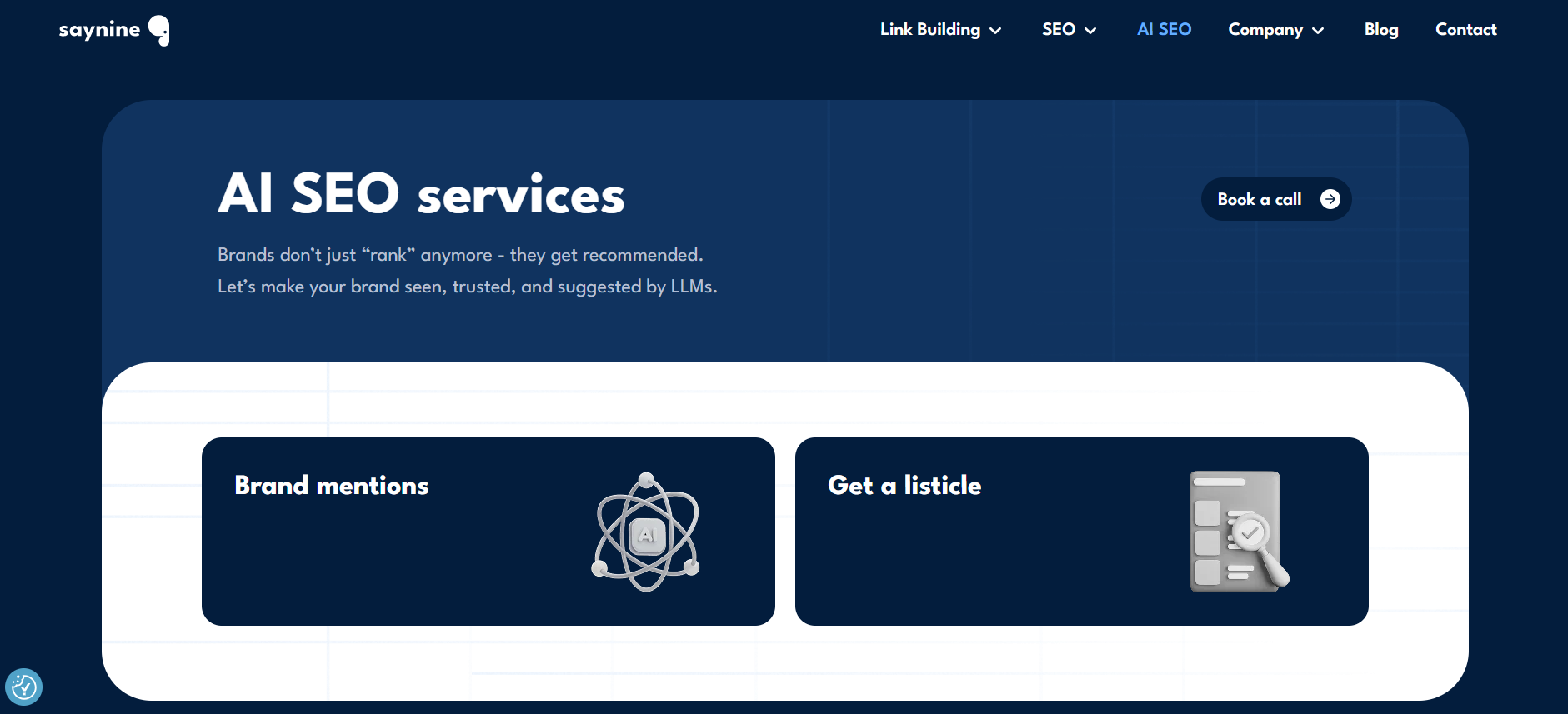 SayNine, one of the best generative engine optimization agencies