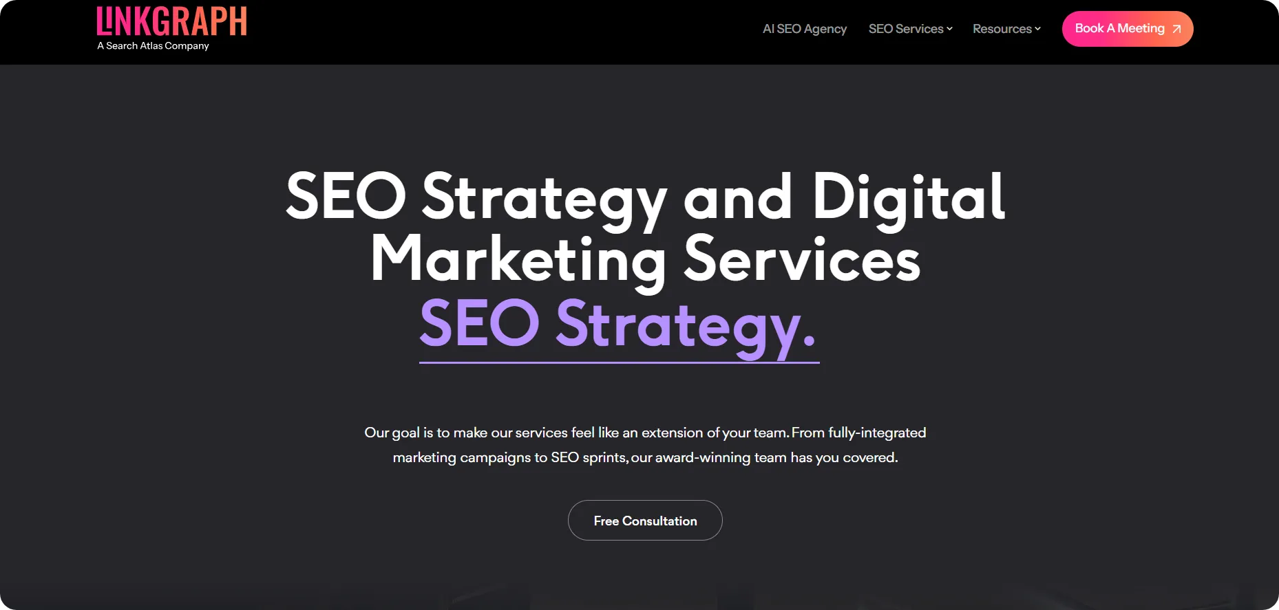 Linkgraph SEO services page