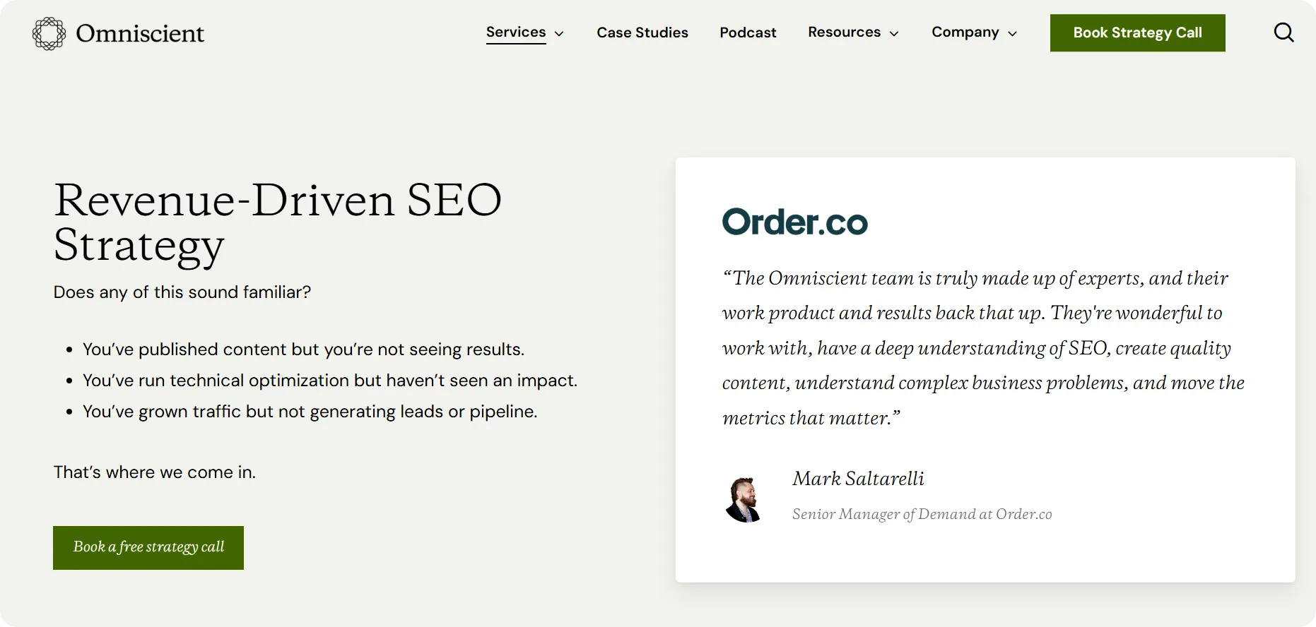 Omniscient digital seo services page
