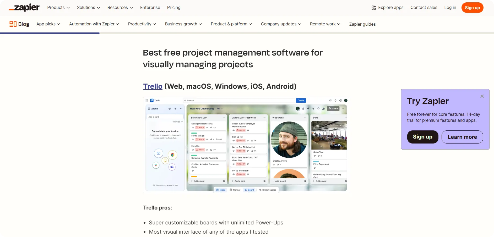 An example of a listicle for SaaS niche