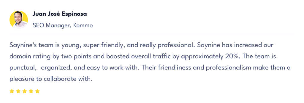 Juan Jose Espinosa from Kommo sharing their experience with SayNine