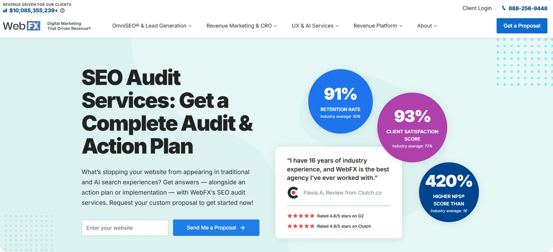 WebFX seo audit services page
