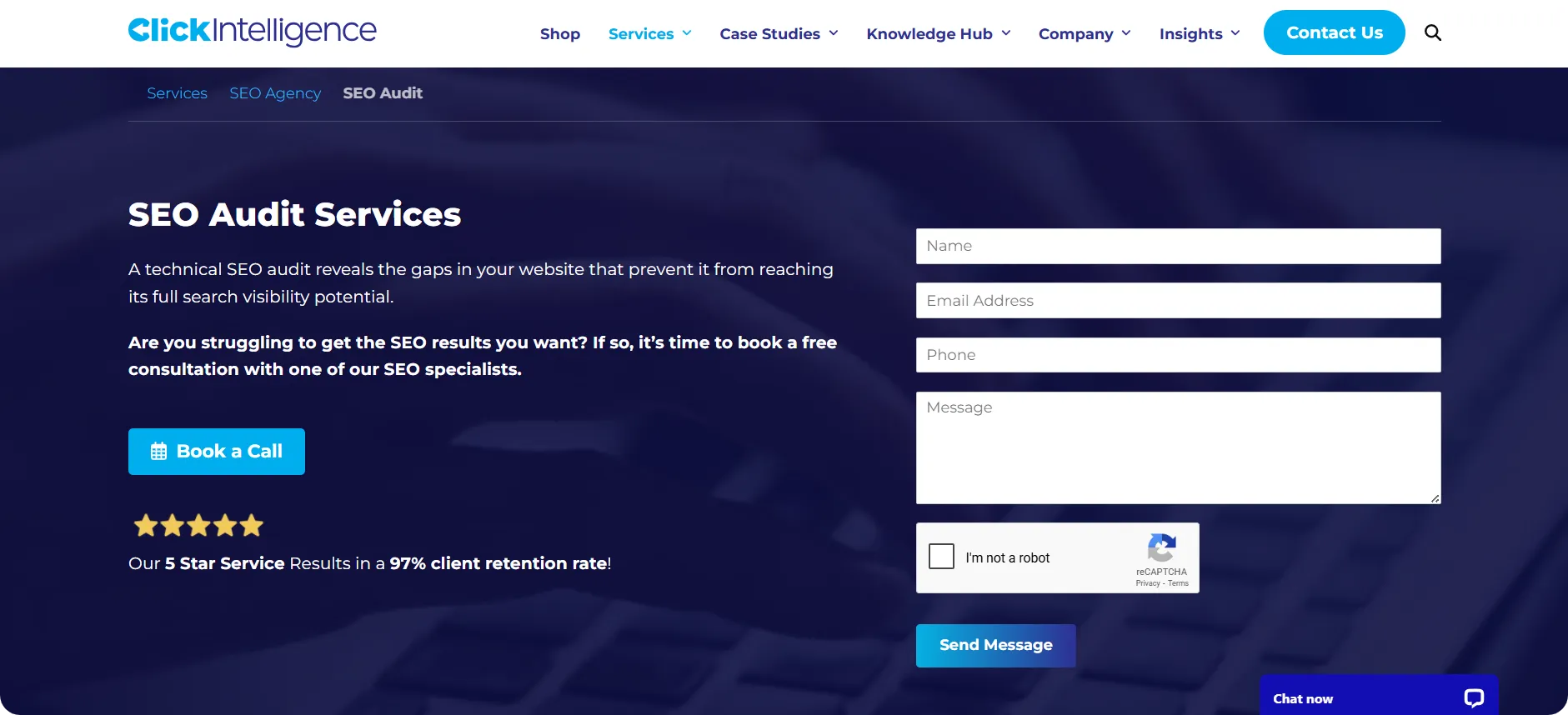 ClickIntelligence SEO audit services
