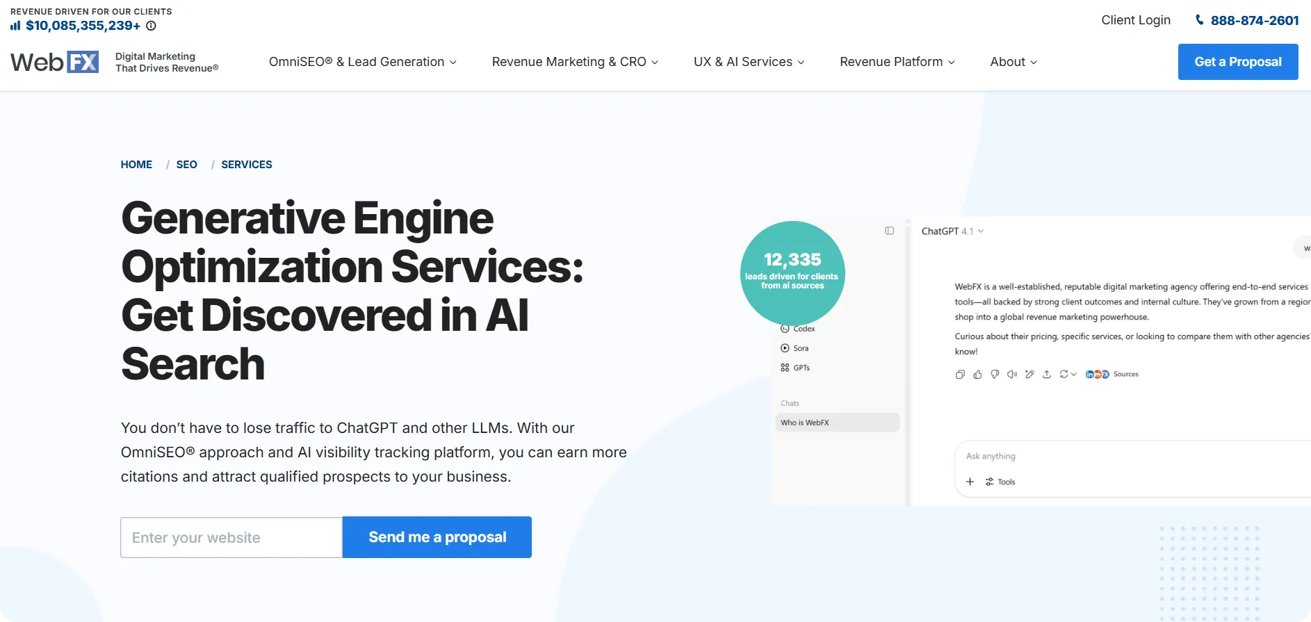 WebFX GEO services page