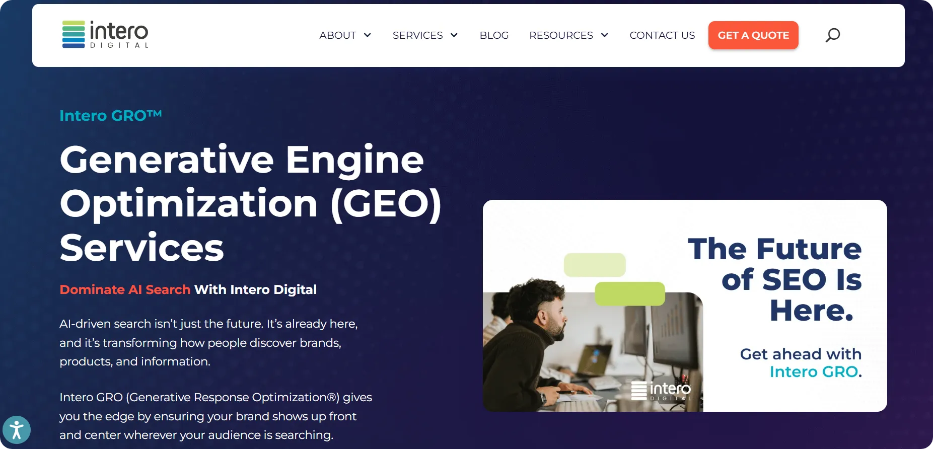 Intero Digital GEO services page
