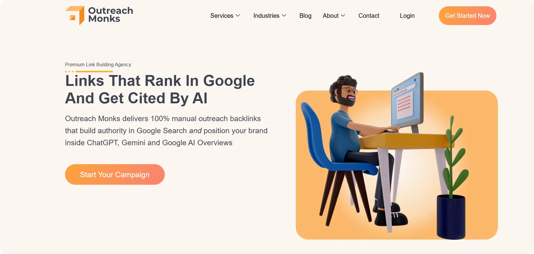 Page d'accueil des moines de sensibilisation