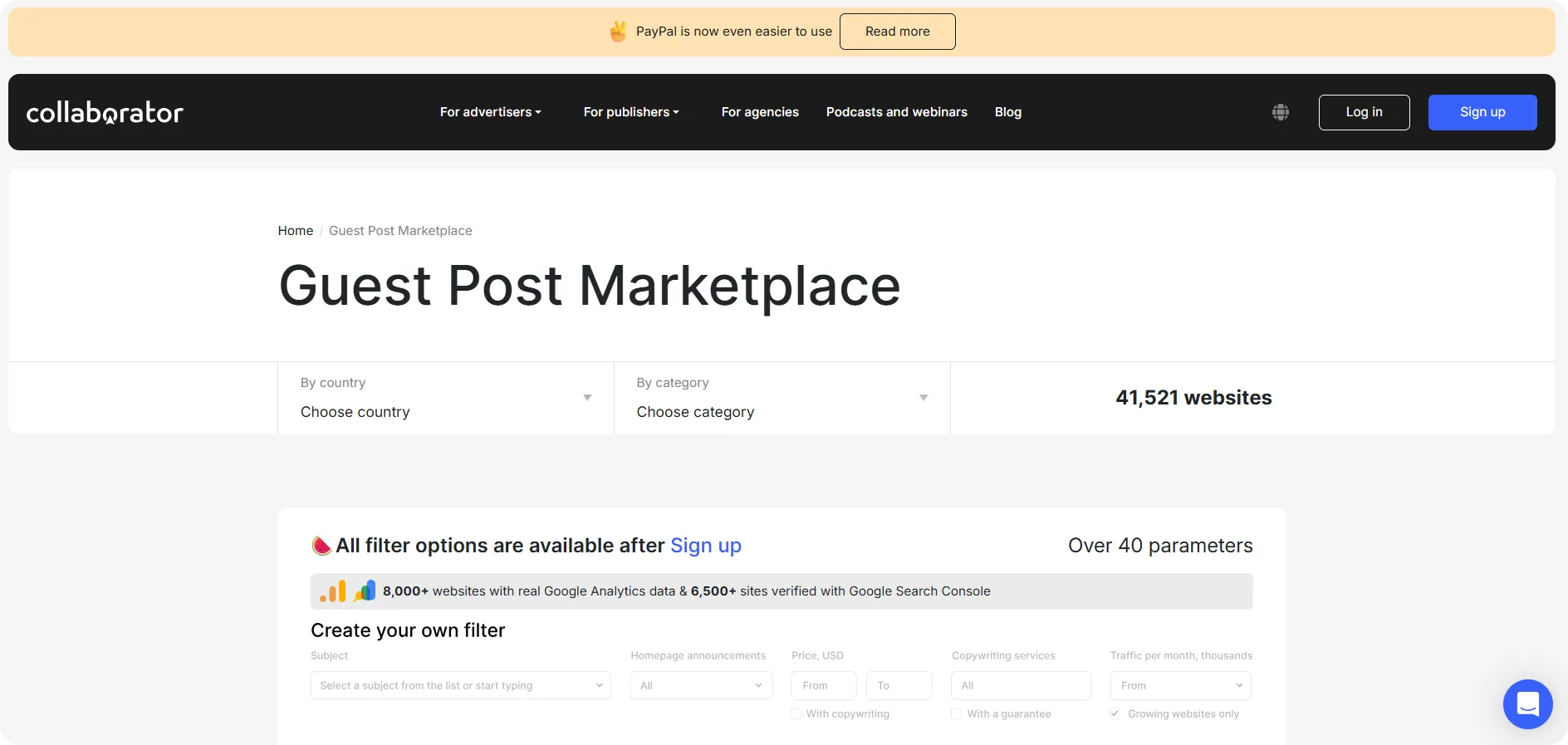 Collaborator.pro guest post marketplace