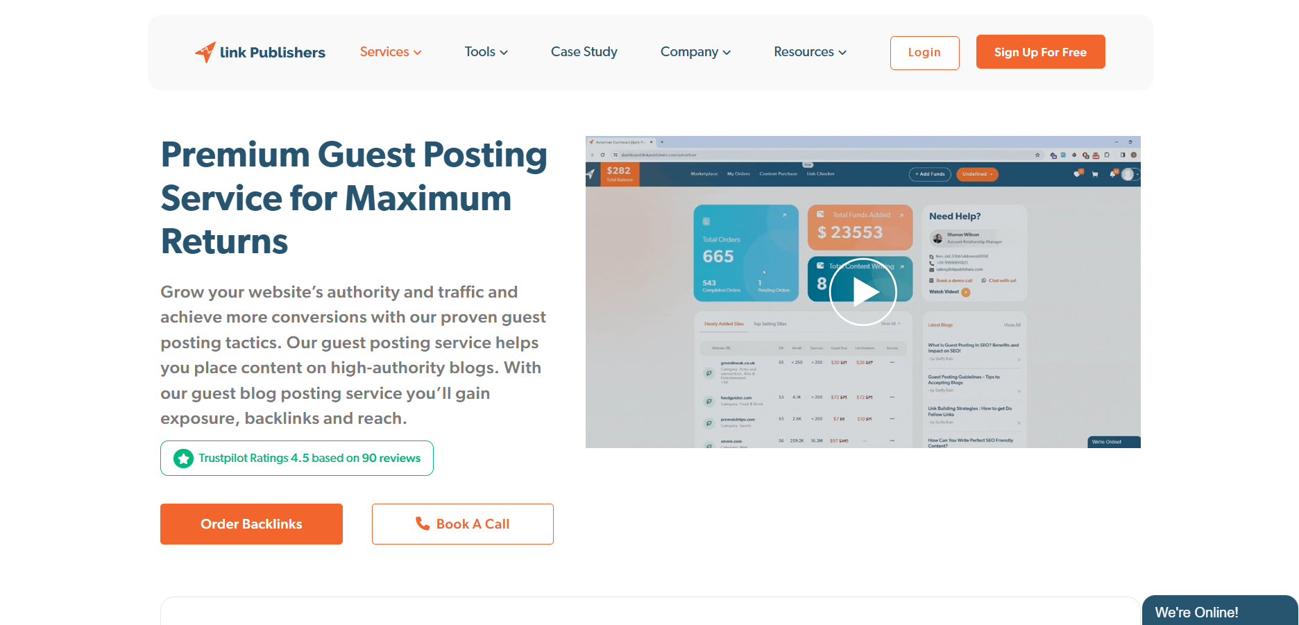 Link Publishers guest post marketplace