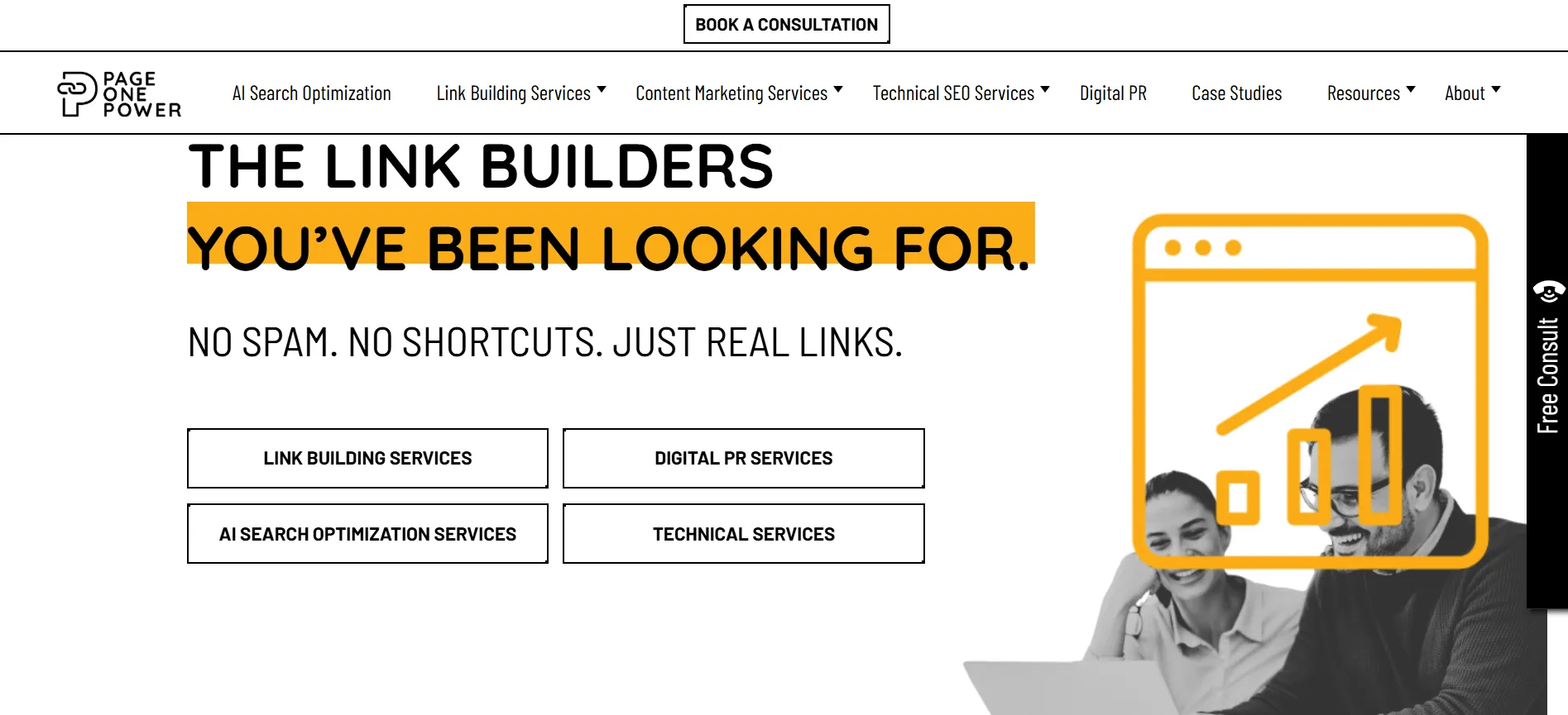 Page One Power homepage
