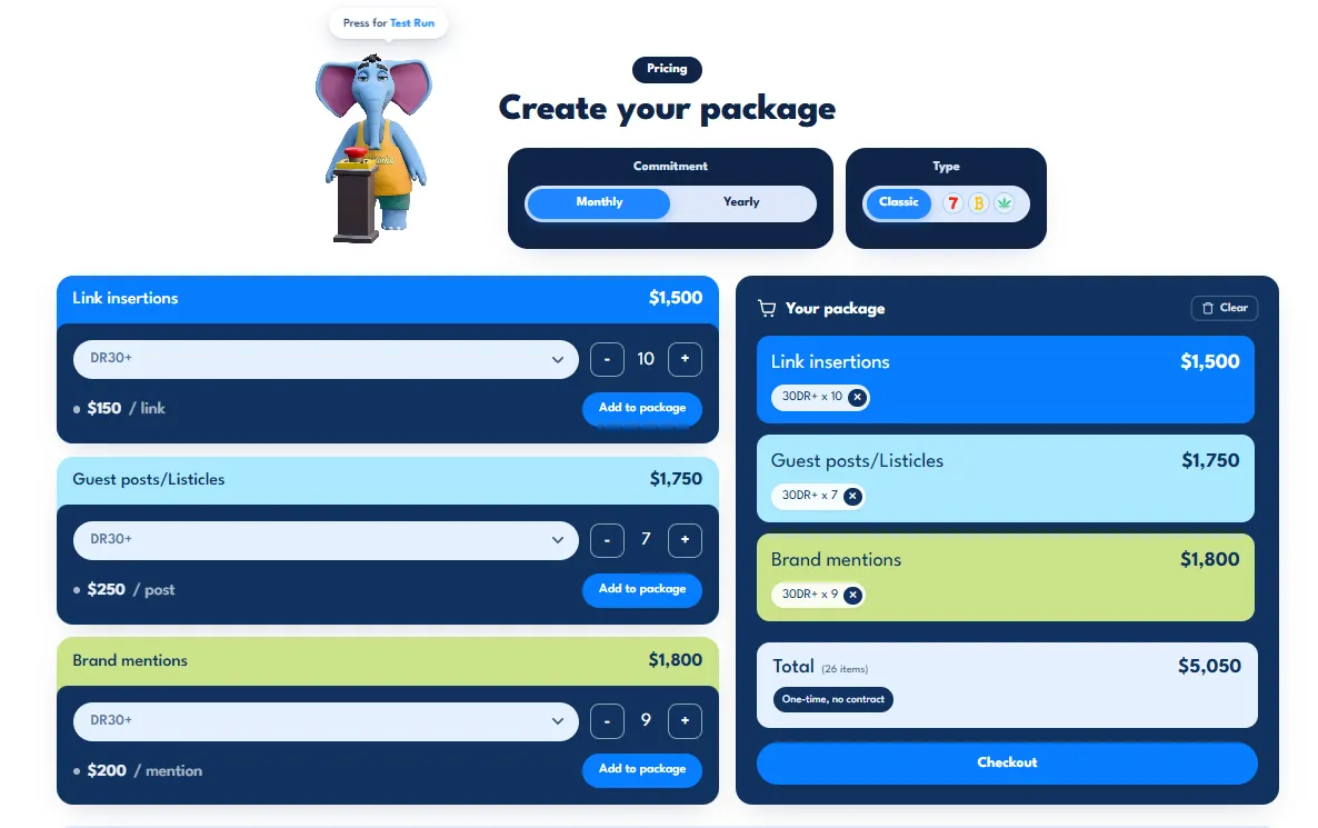 SayNine's custom package builder
