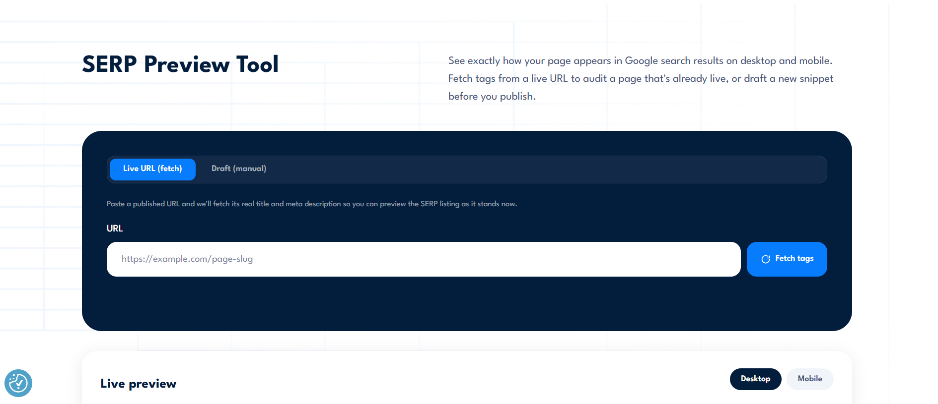 SayNine's SERP preview tool