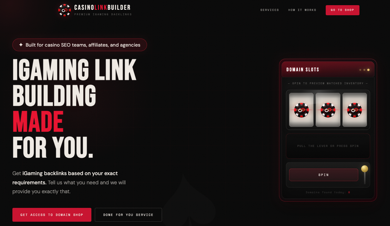 CasinoLinkBuilder homepage