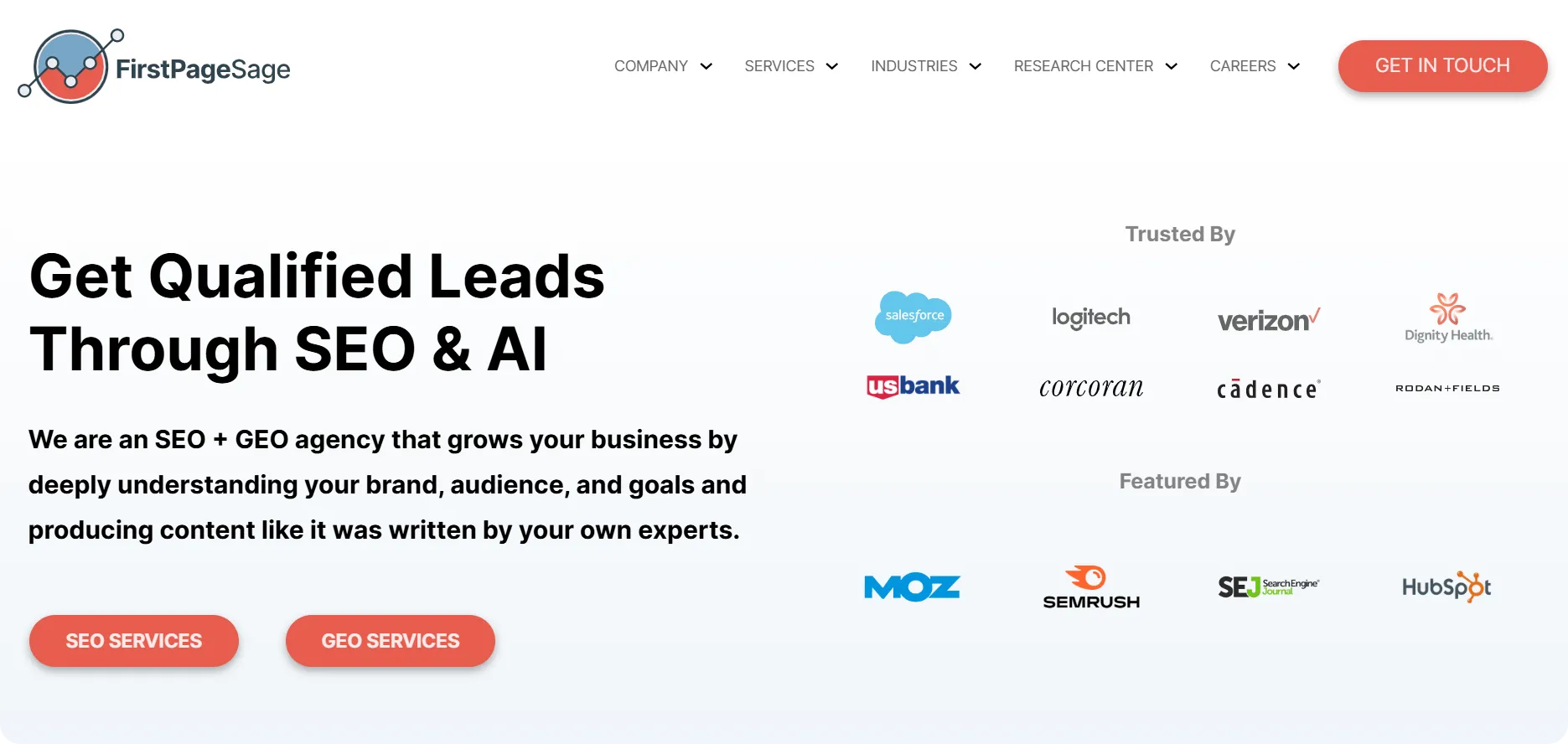 First Page Sage homepage