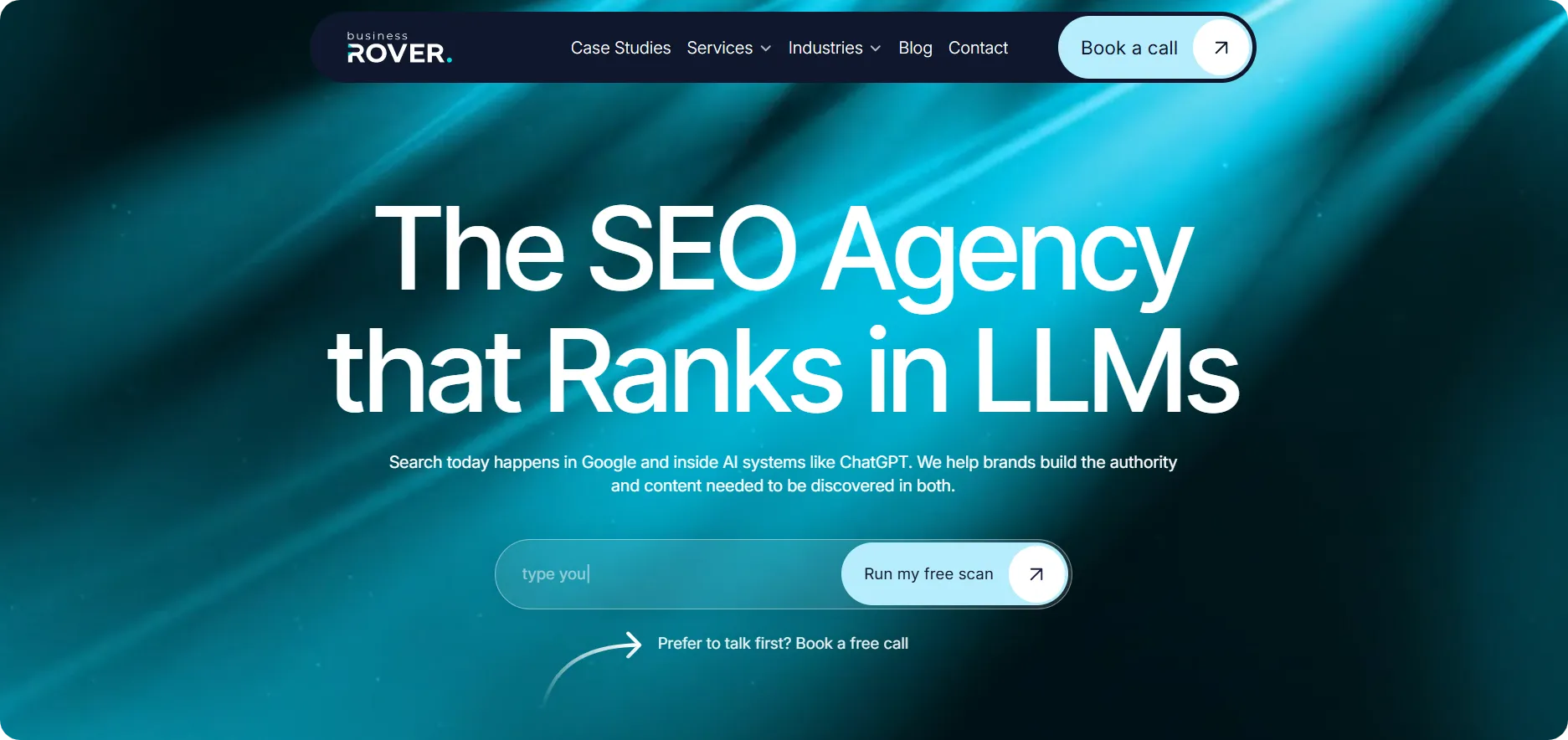 The Business Rover homepage