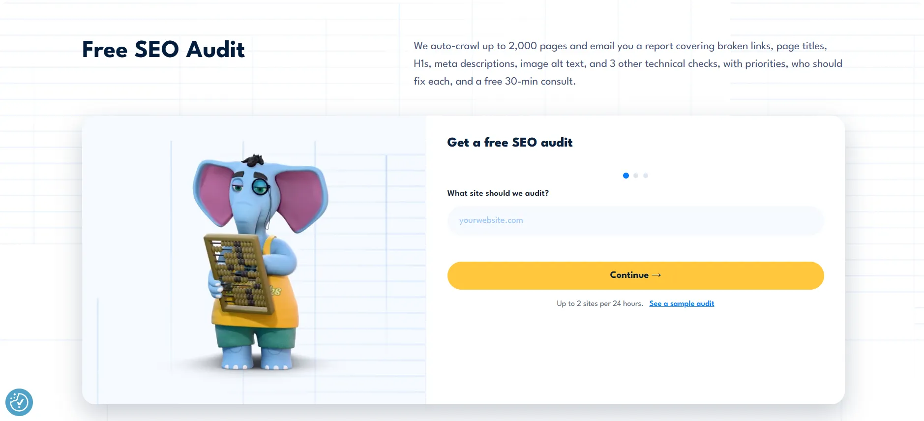 SayNine's free SEO audit tool