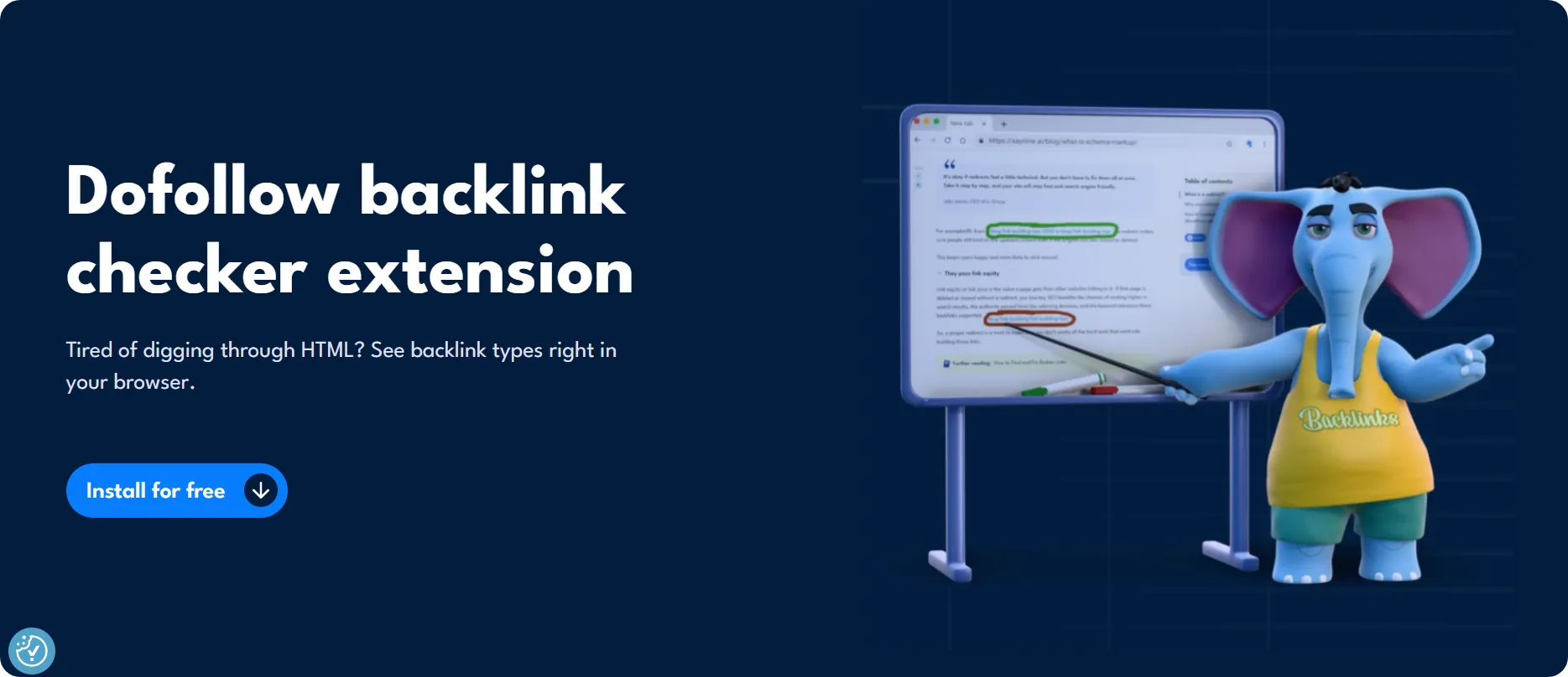 SayNine's dofollow backlink checker extension