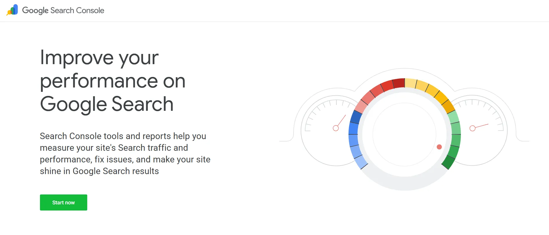 Google Search Console homepage