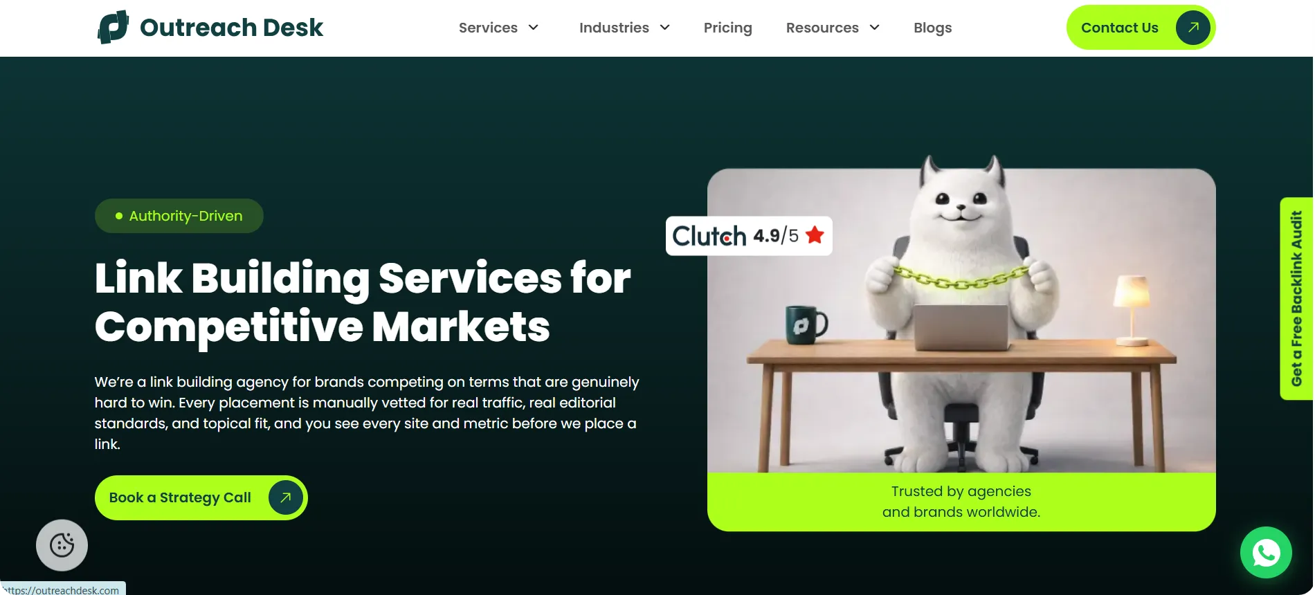 Outreach Desk homepage