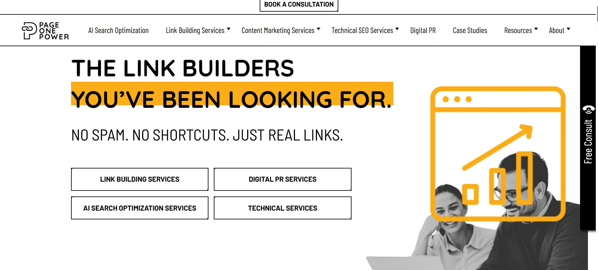Page One Power homepage